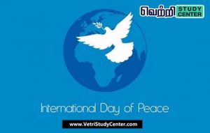Vetri Study Center Current Affairs - International Peace Day