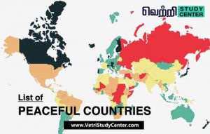 Vetri Study Center Current Affairs - List of peaceful countries