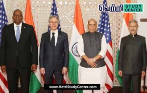 Vetri Study Center Current Affairs - 2+2 ministerial talks