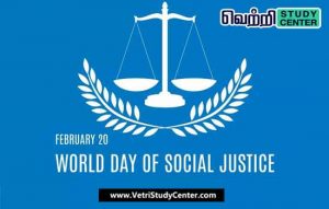 Vetri Study Center Current Affairs - World Social Justice Day