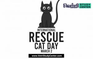 Vetri Study Center Current Affairs - International Cat Rescue Day
