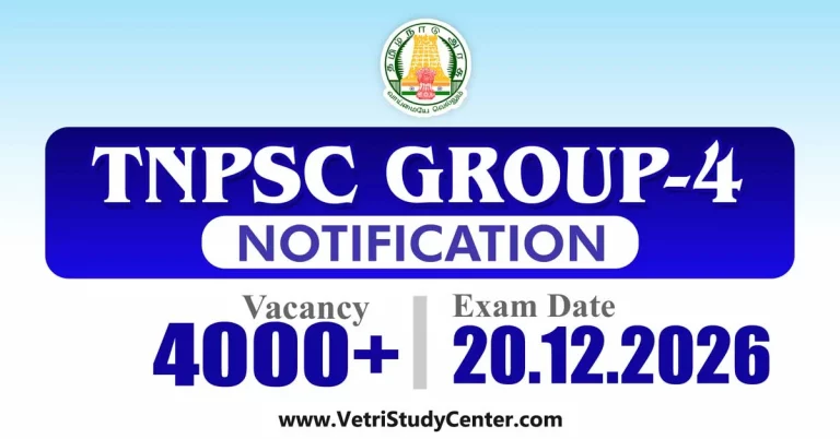 TNPSC Group 4 2026 Notification Details PDF