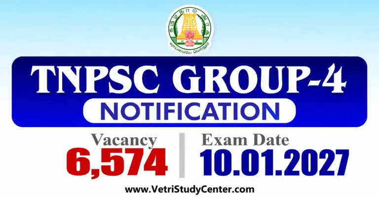 TNPSC Group 4 Notification 2026_6574 Vacancy